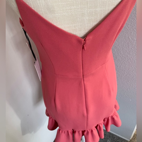 Women’s Coral pink Ruffled Cocktail 1State Dress - Picture 9 of 12